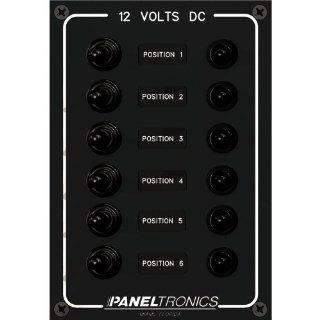 Paneltronics Waterproof Panel DC 6 Position Toggle Switch and Circuit Breaker : Boating Toggle Switches : Sports & Outdoors