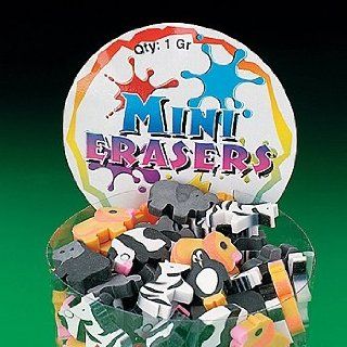 Zoo Animal Mini Erasers   144 per unit: Toys & Games
