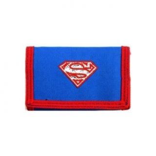 Superman Tri fold Boys Blue Wallet   S Logo Superman Wallet: Clothing