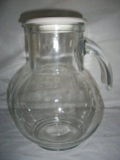 Vintage Italian Glass Refrigerator Juice Milk Beverage Jug Container Pitcher (2 quarts) : Other Products : Everything Else