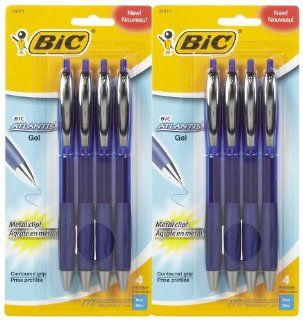 BIC Atlantis Gel Ink Retractable Pen, Medium Point (0.7mm) : Ballpoint Pens : Office Products