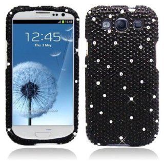 BLACK Rhinestone Crystal Bling Diamond Hard Cover Case For Samsung Galaxy S3 SIII i9300 (AT&T, Verizon, Sprint, T mobile): Cell Phones & Accessories