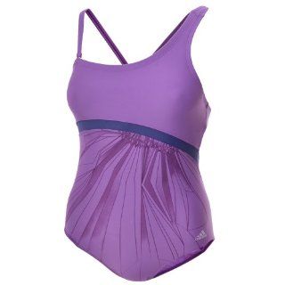 Adidas Infinitex Soft Womens Low Leg Swimming Costume   Purple : Athletic One Piece Swimsuits : Sports & Outdoors