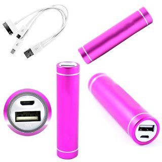CostMad Emergency Lifeline Mobile Phone Portable Travel Universal Battery Charger Back Up 2200mAh Apple iPhone iPod MP3 USB Blackberry HTC Samsung Nokia (Pink): Cell Phones & Accessories