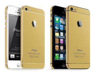 Able New Gold Full Body Vinyl Wrap Sticker Skin Cover For iPhone 5 5G + Stylus + Screen Film (B) Cell Phones & Accessories