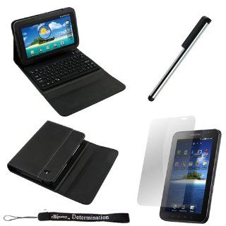Flip Folio Leather Portfolio Cover Case, Standable, Intergrated Bluetooth Keyboard for New Samsung Galaxy Tab P1000 Tablet + Includes a Durable Screen Protector + Includes a Stylus Pen to Navigate Your Tablet Computers & Accessories