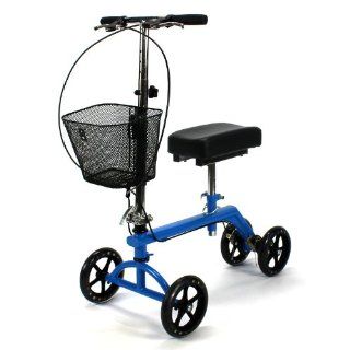 Steerable Knee Walker Scooter Roller Folding w/ Disc Dual Brake FDA KW08 Blue: Health & Personal Care