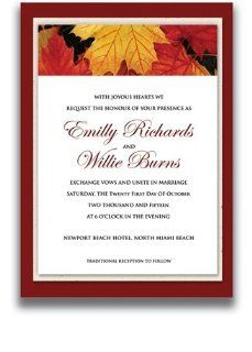 55 Rectangular Wedding Invitations   Sweet Autumn Pop : Party Invitations : Office Products
