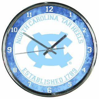 NCAA North Carolina Tar Heels Chrome Clock : Sports Fan Alarm Clocks : Sports & Outdoors
