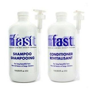 NISIM F.A.S.T. FAST Shampoo for Fast Hair Growth Shampoo & Conditioner 33 oz each: Health & Personal Care