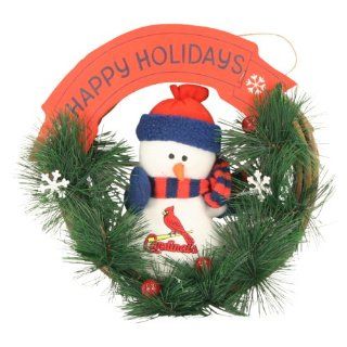 St. Louis Cardinals 12" Holiday Wreath : Sports Fan Hanging Ornaments : Sports & Outdoors
