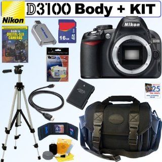 Nikon D3100 14.2MP Digital SLR Camera (Body) + 16GB Deluxe Accessory Kit : Digital Slr Camera Bundles : Camera & Photo