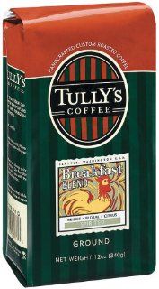 Tully's Coffee Breakfast Blend, Ground, 12 Ounce Bags (Pack of 3)  Grocery & Gourmet Food