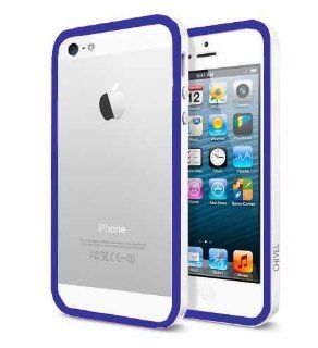 Chivel (TM) Indigo White Protector Bumper Frame Case Cover for Apple Verizon At&t Sprint iPhone 5 Cell Phones & Accessories