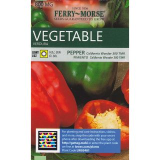 Ferry Morse Pepper California Wonder 300 Tmr Vegetable Seed Packet