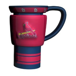 MLB St. Louis Cardinals Sculpted Travel Mug, 15 Ounce, Red : Sports Fan Coffee Mugs : Sports & Outdoors