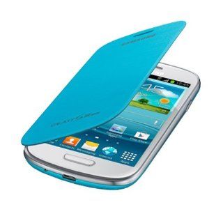 Samsung Galaxy S3 Mini Flip Case   Blue: Cell Phones & Accessories