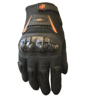 Street Bike Motorcycle Gloves A9 Bk/orange: Sports & Outdoors