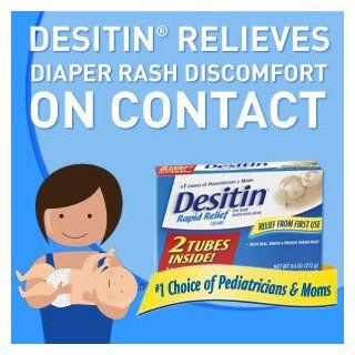 Destin Creamy   Zinc Oxide Diaper Rash Ointment (2 X 4.8oz Tubes) Total 9.6oz   Product Arrives As Shown in Photo. Inside Sealed Manufacturers Box. Also We Ship Your Order in a Box, NOT an Envelope. Your Order Will NOT Get Crushed!: Health & Personal C