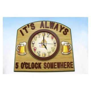 Shop "It's Always 5 O'Clock Somewhere" Wall Clock at the  Home Dcor Store. Find the latest styles with the lowest prices from