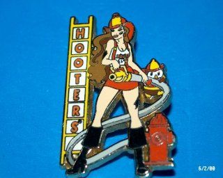 Hooters Restaurant Collectable Enamel Hot Firefighter Girl with Hose Lapel Pin: Everything Else