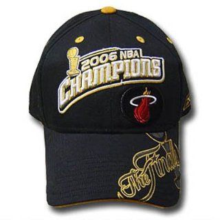 NBA MIAMI HEAT REEBOK 2006 CHAMPS BLACK CAP HAT ADJ NEW : Sports Fan Baseball Caps : Sports & Outdoors
