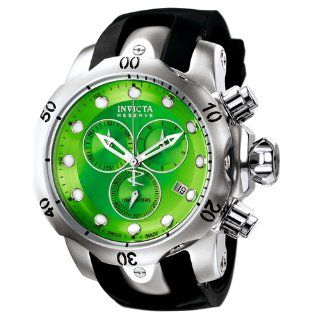 Invicta Men's 6105 Venom Reserve Chronograph Green Dial Black Polyurethane Watch: Invicta: Watches