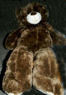 APPROXIMATELY 40" PLUSH SITTING TEDDY BEAR WITH BROWN BOW   SO CUTE: Toys & Games