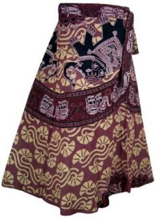 Indian Designer Wrap Around Skirt Cotton Clothing for Girls: Clothing