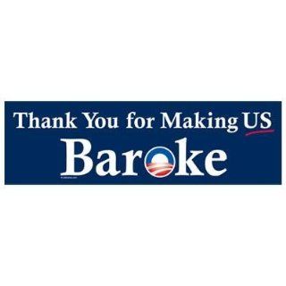 Printed Thank you for making us Baroke color political election 2012 Barack Obama Joe Biden Mitt Romney Paul Ryan Republican Democrat sticker decal for any smooth surface such as windows bumpers laptops or any smooth surface.: Everything Else