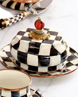 Courtly Check Butter Dish   MacKenzie Childs
