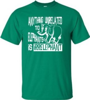Youth Anything Unrelated To Elephants Is Irrelephant Funny T Shirt: Clothing