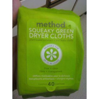 method Squeaky Green Dryer Cloths, French Lavender, 40 ct : Grocery & Gourmet Food
