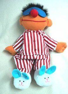 1996, 1997 Tyco Preschool Toys, Inc. Croner Tyco Toys. Ltd. Jim Henson Productions, Inc. CTW Children's Television Workshop Sesame Street Muppets TYCO CTW SESAME STREET SING & SNORE ERNIE #37207, 70207 w/Squeeze Enrie's Hand & He Talks! &qu