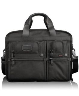 Tumi Alpha Expandable Organizer Computer Brief 026141DH,Black,one size Clothing