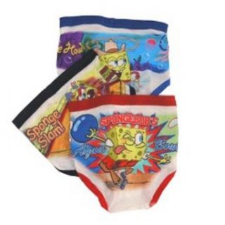 SpongeBob Squarepants Boys (4 8) 3 Pack Brief Underwear: Clothing