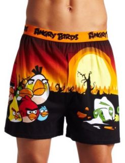 Briefly Stated Men's Striker Angry Birds Halloween Boxer, Multi, Small: Clothing