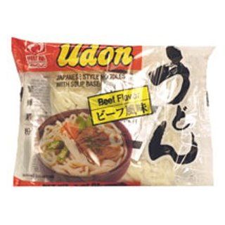 Udon Japanese Style Noodles with Soup Base   Beef Flavor : Grocery & Gourmet Food