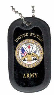 United States Department of Army Seal Logo Symbols   Military Dog Tag Luggage Tag Key Chain Metal Chain Necklace: Pet Supplies