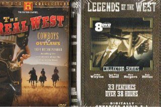 History Channel : Buffalo Bill , Wild Bill Hickok , the James Gang, Texas Rangers , Legendary Cowboys , Law Behind the Tin Star , Ten Most Wanted, Guns That Tamed the West , Legends Of The West : 33 Classic Western Feature Films : 2 Pack  12 Disc Collectio