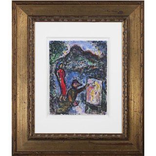 Art: Famous Artist Ser. Homage to Chagall Near St. Jeannet (Devant St. Jeannet) M646 : Mixed Media : David Barnett