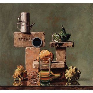 Art: Espresso Pot and Gourds : Pastel : Daniel Greene N. A.