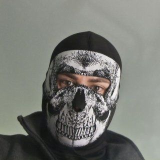 ZANheadgear Coolmax Extreme Balaclava with Full Skull Mask (Black and White): Automotive