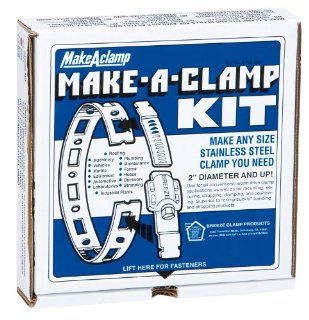 Breeze Make A Clamp Stainless Steel Hose Clamp System, 1 Kit contains: 8 1/2 ft band, 3 adjustable fasteners, 1 band splice (Pack of 1): Hose Clamp Large: Industrial & Scientific