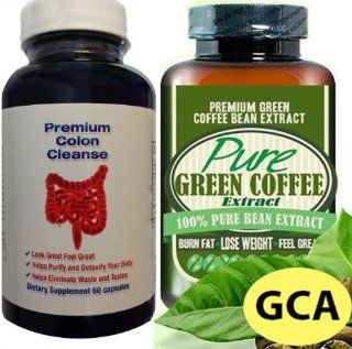Pure Green Coffee Extract   Premium Colon Cleanse 1800 Combo (Each Bottle Contains 60 Capsules Each) Ultimate Weight Loss Combo: Health & Personal Care
