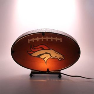 Denver Broncos Metal and Glass Ball Lamp