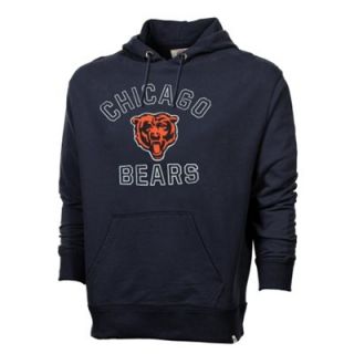 47 Brand Chicago Bears Striker Pullover Hoodie   Navy Blue