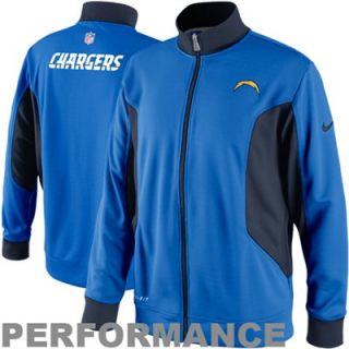 Nike San Diego Chargers Empower Full Zip Knit Performance Jacket   Charger Blue