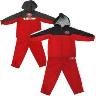 San Francisco 49ers Infant Pants and Full Zip Jacket Set   Scarlet/Black