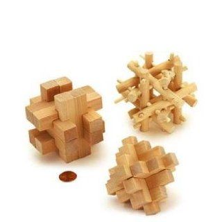 Brain Benders 3D Puzzles Solid Wood 3 Different Cardinal: Toys & Games
